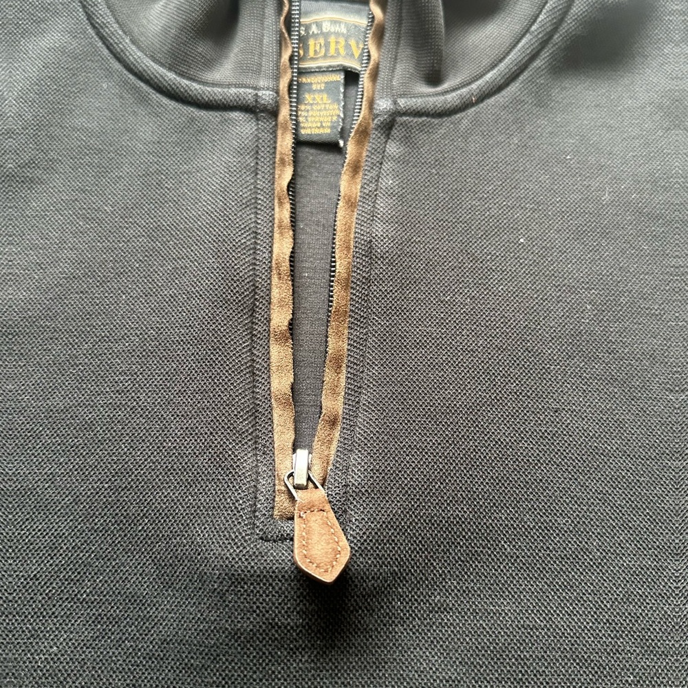 Jos. A. Bank Men's Black Zip-Up Sweater - Picture 3 of 8